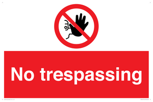 No trespassing